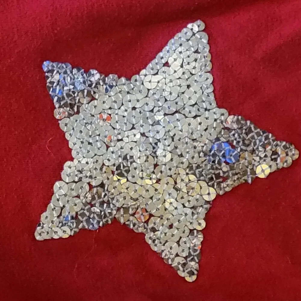 Gymboree Girls Red Blue Sequin Star Dress Size 5 Sleeveless Skirt Patriotic
